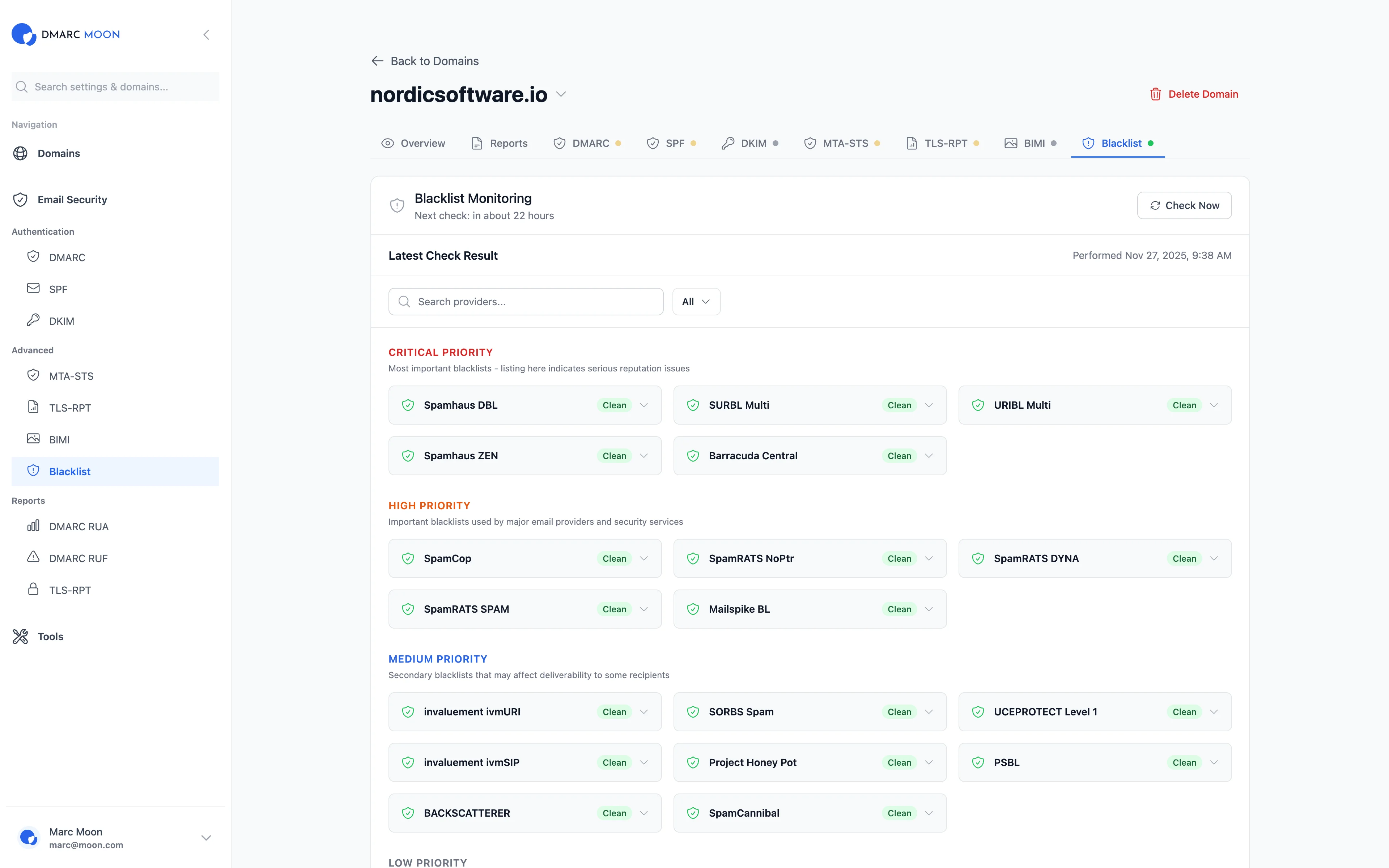 Blacklist Monitoring Dashboard
