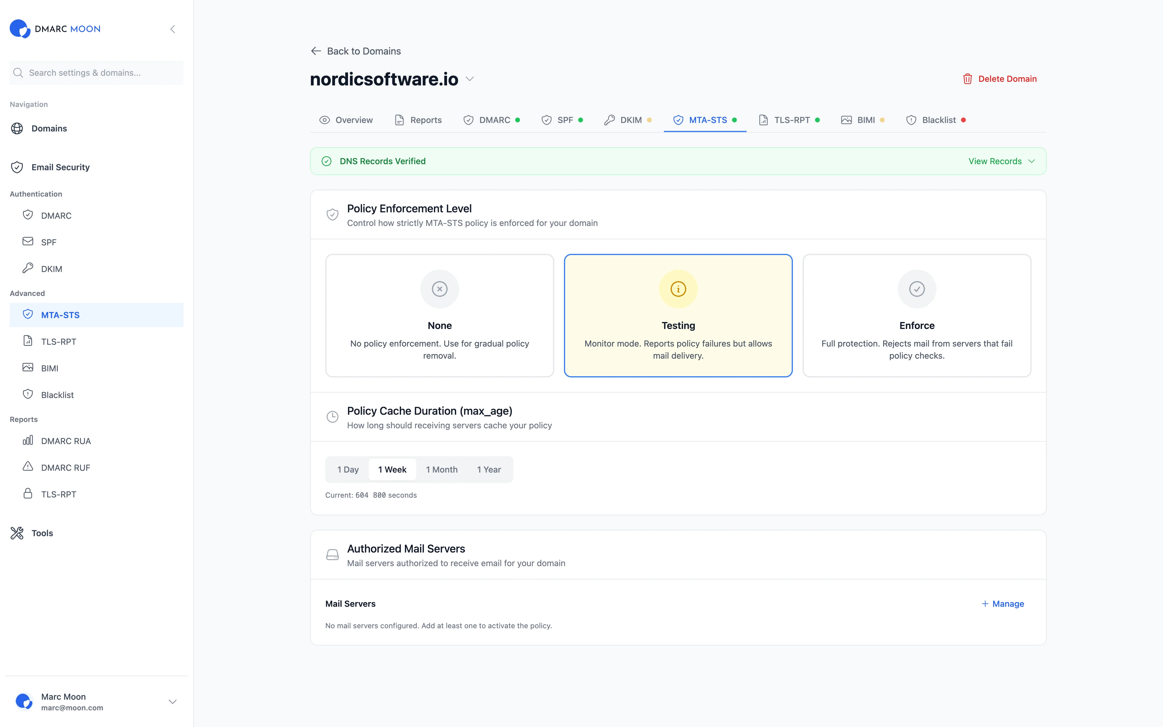 MTA-STS Policy Enforcement Configuration